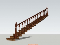 自己做的一个木质楼梯