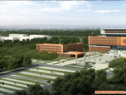 南开大学新校区图书馆SU模型下载 学校建筑设计