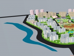 居住区规划模型照片