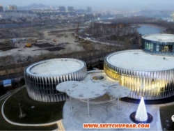 北京密云国际生态城招商中心，su仿制模型
