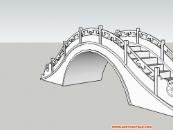 汉白玉带桥模型