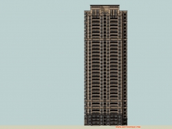自己做的新古典高层住宅模型