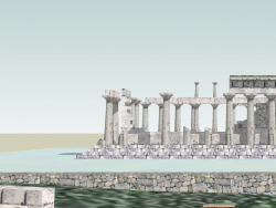 自己做的一个雅典娜神庙遗址模型，新人求红宝石升级哈