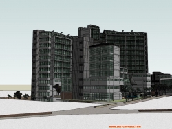 医院SU模型下载产科医院建筑设计方案