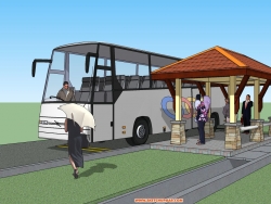 分享一bus停靠站SU模型