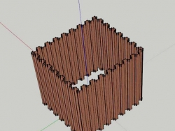 拉森钢板和护坡桩锚杆结合模型两个