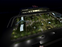 高铁站SU模型下载车站交通建筑设计