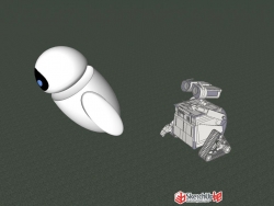 刚刚做的个模型  WALL.E  EVA