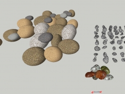 石头与卵石模型