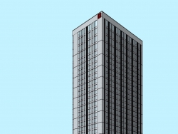 影视广场商业办公楼模型 1