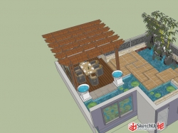 小型庭院模型