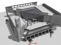 9个图书馆建筑设计精细模型