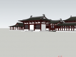 古典寺庙建筑及完整规划