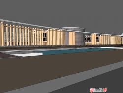 小学SU模型下载 学校教学楼建筑设计