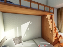 梯柜+床 高低床 模型奉上
