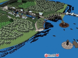 河口景观模型