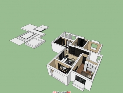 一套港式住宅（模型+效果图）