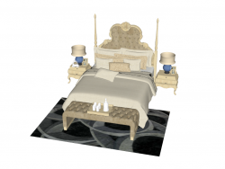 从3D导出的欧式床模型