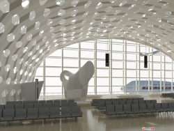 闲来无事，挑战自己建模技巧，深圳机场建模渲染。