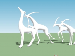 景观鹿模型