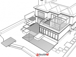 自创:欧式别墅庭院模型
