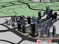 超高层~~~城市规划设计模型