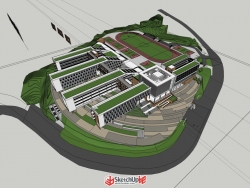 小学su模型下载 学校教学楼建筑设计