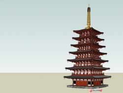日本的一个唐风塔