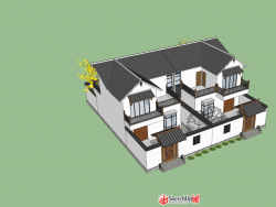 【原创】新农村安置-中式坡屋顶安置房-两层