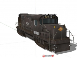 黑皮火车SU模型