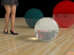 用最新你的VRAY在SU7中渲染球体，球的表面是不光滑？？？