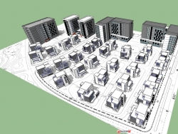 6w平米的办公园区模型