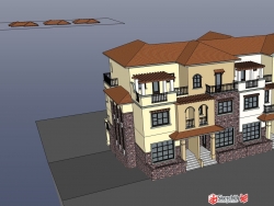 意式住宅建筑模型