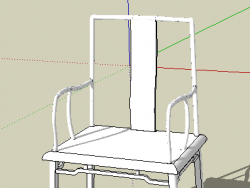 用sketchup做了一把新中式的南官帽椅
