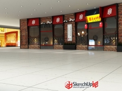 一个商业购物中心餐饮店铺设计方案