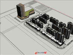一个新中式的住宅区规划模型