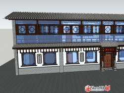 中式古典茶楼建筑
