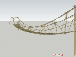 木质吊桥模型
