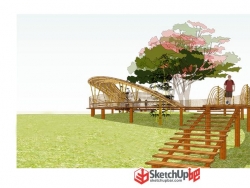 竹木结构观景台分享