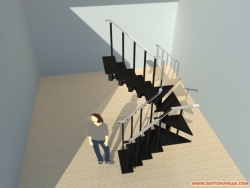 自建现代U型楼梯，希望大家用的上。