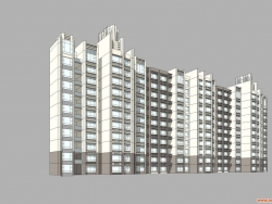 【富农小卖部】Art-Deco风格小高层住宅 原创模型