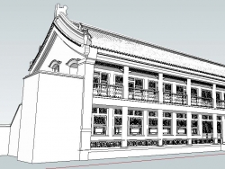 古建办公楼的模型