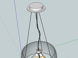三龙珠玻璃吊灯su模型