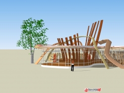 儿童游乐场创意木质结构