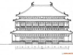 中国古代建筑线稿