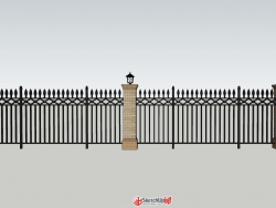 铁艺围墙模型