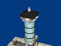 一个湖滨宫灯柱模型