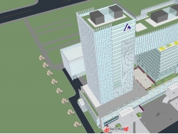 现代高层办公楼建筑方案ＳＵ模型