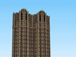 精致ART_DECO风格高层住宅模型