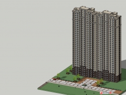 简欧风格高层住宅精致模型 模型建的非常到位